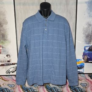 2XL Van Heusen Slate Blue Striped Polo